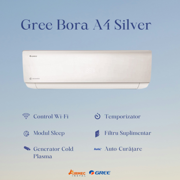 Aparat Aer Condiționat Gree Bora A4 Silver 18000 BTU